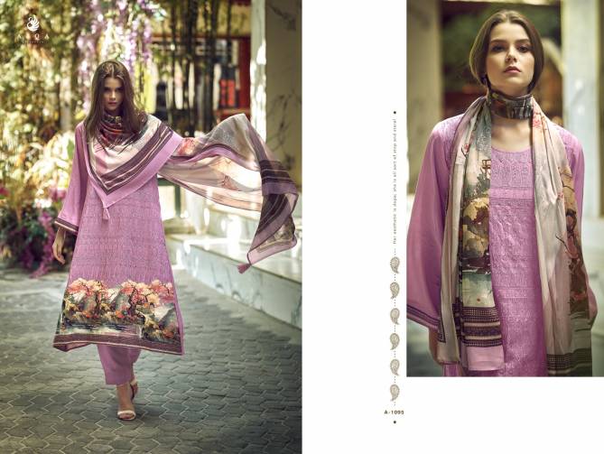 Lavender By Aiqa Fancy Work Muslin Printed Salwar Kameez Wholesale Shop In Surat